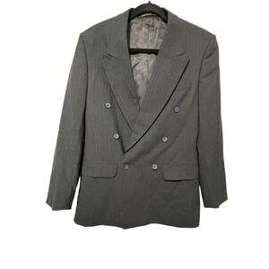 Alexander of London Gray DB Blazer 42R England Wool Vtg Read